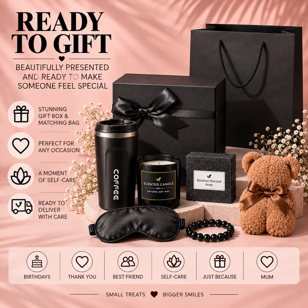 Luxury Self Care Gift Box for Her | Spa Gift Set | Bracelet, Mug & Face Towel