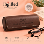 Personalised Leather Glasses Case | Engraved Eyeglass and  Sunglasses Case | Gift for Him & Her