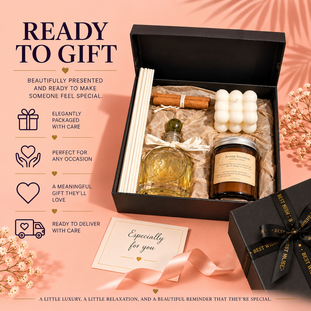 Luxury Fragrance & Candle Gift Box for Her | Self Care Pamper Set