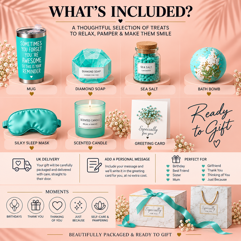 Spa Gift Box for Her | Luxury Pamper Gift Set | Birthday Present