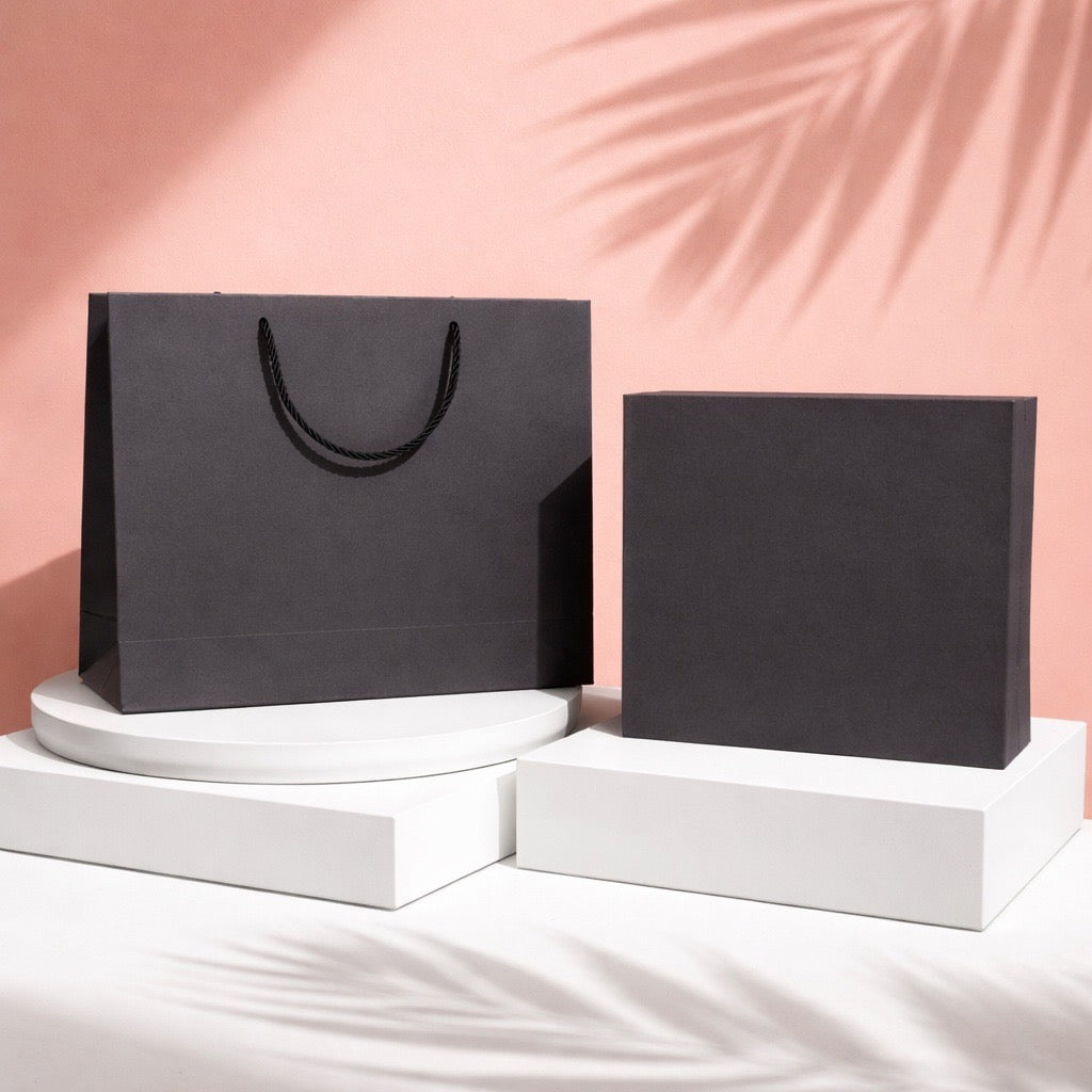 Personalised Black Gift Set | Luxury Engraved Gift for Him & Her