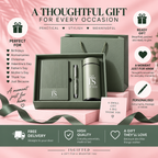 Personalised Sage Green Gift Set | Elegant Engraved Gift for Him & Her