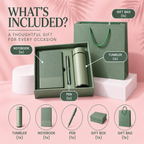 Personalised Sage Green Gift Set | Elegant Engraved Gift for Him & Her