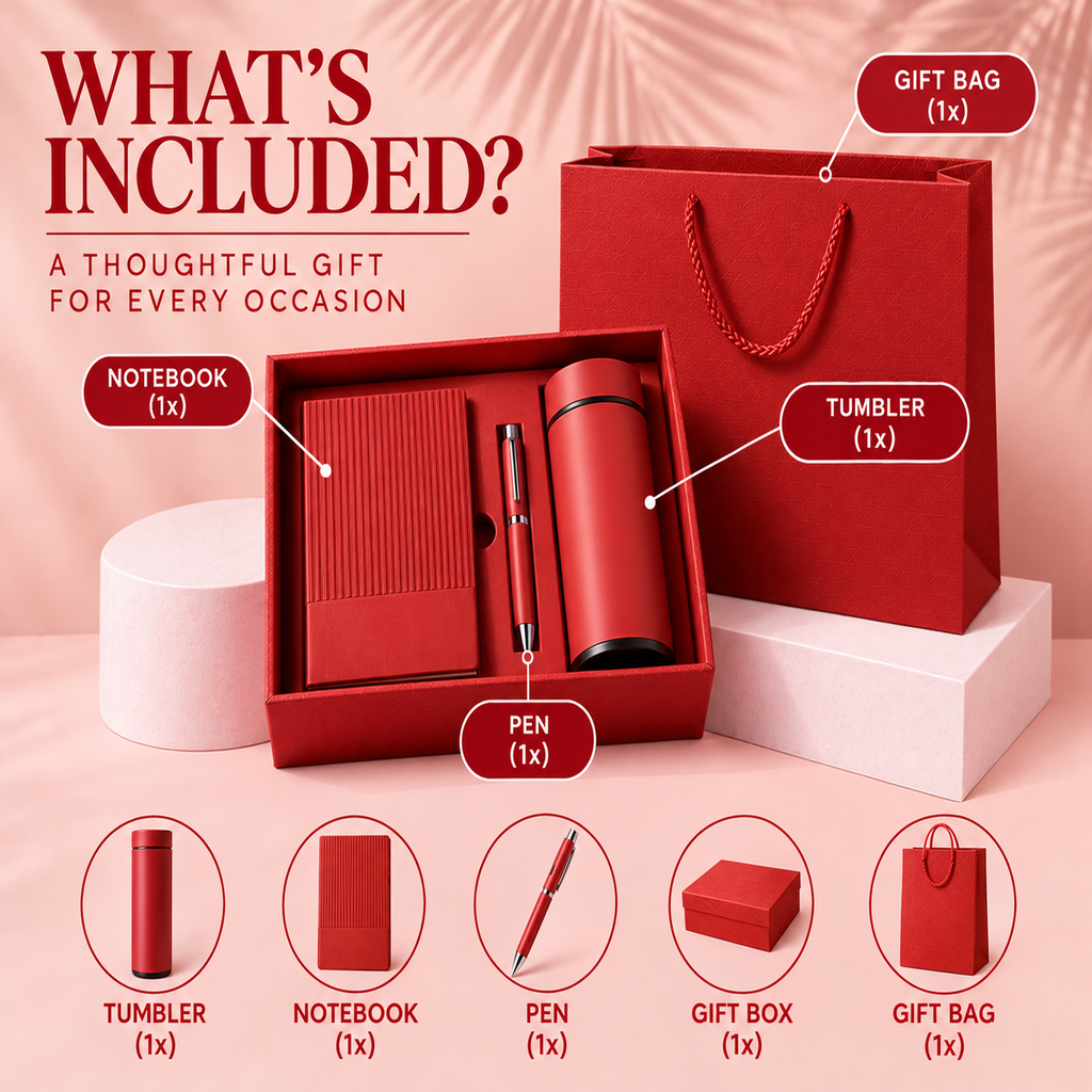 Personalised Red Gift Set | Luxury Engraved Gift for Him & Her